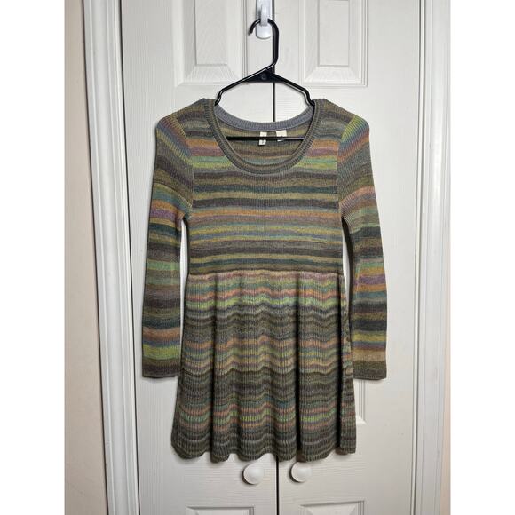 Moth Anthropologie Space Dye Swing Sweater Wool Babydoll Womens Size Xs - Picture 1 of 6